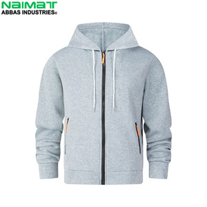 Sweat à capuche zippé intégral à manches doublement rayées bicolores pour homme, vêtement d'extérieur en polaire pour l'entraînement - Product Image 6
