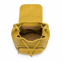 Sac à dos en cuir véritable souple, durable, respirant, avec fermeture à cordon, imperméable, grande capacité, doublure en polyester, unisexe