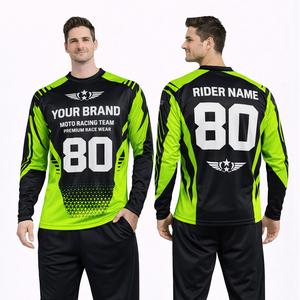 Maillot de motocross personnalisé, t-shirt d'équipe de course moto personnalisé avec nom et numéro - Product Image 4