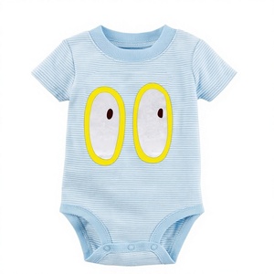 100% Cotton Baby Rompers Short Sleeve Little Baby Boys Onesie Yarn Dyed Multi Color Rompers Natural Dyed Kids Clothing Online - Product Image 1