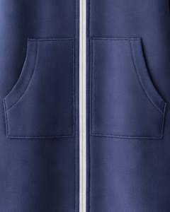 Sudadera con capucha larga personalizada con cremallera, color rosa melocotón, abrigo de invierno de forro polar para mujer, ropa exterior informal de gran tamaño con bolsillos, OEM personalizado - Product Image 6