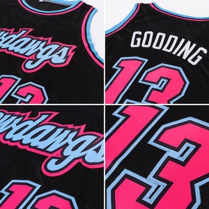 Vente en gros directe OMMIZ INDUSTRY Maillot de basket-ball authentique rétro en acier noir de qualité supérieure personnalisé - Product Image 4