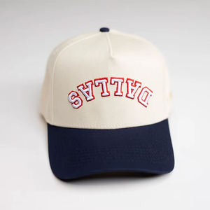 Casquette de baseball en coton brodé pour homme, style Dad Hat, avec logo personnalisé, haute qualité, bicolore, modèle A-Frame, en promotion - Product Image 2