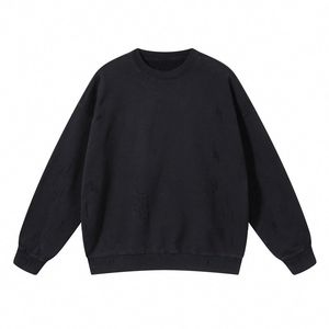 เสื้อฮู้ดดี้ทรงหลวม หนัก ผ้าฝ้าย 100% แบบครอป ทรงบ็อกซี่ หนา สำหรับผู้ชายและผู้หญิง ผ้าเฟรนช์เทอร์รี่ ทรงโอเวอร์ไซส์ สไตล์วินเทจ รุ่นใหม่ - Product Image 2
