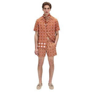 Men’s Printed Short Sleeve Casual Shirt Lightweight Button <b>Down</b> Summer Beach Shirt - Product Image 1