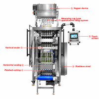 Machine d'emballage automatique de sachets de sauce liquide à 6 voies, 5-50 ml, pour le remplissage et la fermeture de sachets stick de miel