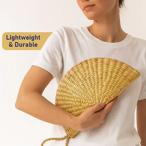 Monedero de Jacinto de Agua Hecho a Mano para Mujer, Diseño Abierto, Interior Espacioso, Costuras Duraderas, Bolso de Uso Diario para Verano - Product Image 2