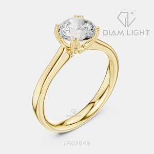 Bague de fiançailles solitaire ronde 1,10 carat, bijoux fins, certifiée IGI, or blanc 14 carats, diamant de laboratoire, bague d'anniversaire - Product Image 4