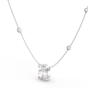 Colliers pour femmes REYES, dernier design, or massif 14 carats, diamants de laboratoire, classiques, vente en gros, cadeau de mariage, bijoux fins pour femmes - Product Image 2