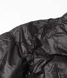 Men's Patchwork Plaid Pattern <b>Fleece</b> Puffer <b>Jacket</b> Zipper Front Windproof Stand Collar Embossed Casual Winter Outerwear <b>Thick</b> - Product Image 5