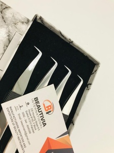 <b>Slim</b> Boot Sustainable Japanese Stainless Steel Pointed Lash Tweezers Strong Grip Private Label <b>Mirror</b> Polish Eyelash Extension - Product Image 5