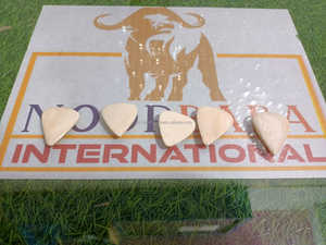 ปิ๊กกีตาร์ทำจากกระดูกควายแกะสลักคุณภาพดีที่สุด ปิ๊กกีตาร์เบสทำจากกระดูกอาเกต หนา 1.5 มม. รูปทรง 351 ผิวธรรมชาติ - Product Image 5