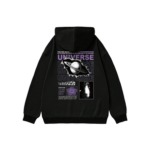 Sweat-shirt à capuche pour homme de haute qualité, personnalisé OEM, imprimé galaxie, coupe classique, tricoté, décontracté, pour l'automne, respirant, en polyester - Product Image 6