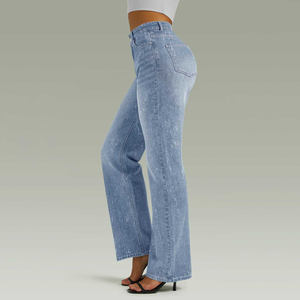 Jeans Anchos de Mezclilla para Mujer 2026, Estilo Hip Hop, de Alta Calidad, Transpirables, Casuales, con Logo en la Cintura, para Invierno y Verano - Product Image 5