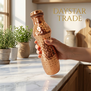 Bouteille d'eau en cuivre pur Daystar Trade 34 oz, classique, écologique, portable, réutilisable pour la maison, le bureau, les voyages, l'extérieur - Product Image 3