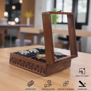 Caja de Relojes de Madera de Lujo con Acabado Piano, Organizador de Relojes de Madera para Tiendas Minoristas por AYAANS - Product Image 6