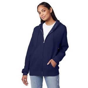 Sweat à capuche zippé personnalisé pour l'hiver, 100% coton molletonné, fermeture éclair YKK, coupe ample, décontracté, bleu marine, haute qualité, HYSAF APPARELS CO - Product Image 2