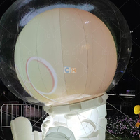 Modèle de ballon astronaute gonflable géant 4m Astronaute futuriste gonflable pour la décoration de centre commercial