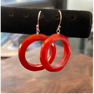 Pendientes de Resina Clásicos de Diseño Único, Accesorios de Moda de Arte Moderno con Patrones de Flores Oceánicas para Manualidades - Product Image 1