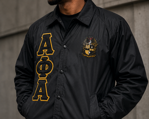 Chaqueta de Entrenador Personalizada Alpha Phi Line, Chaqueta Cortavientos Omega Chi Beta Delta Theta Epsilon de Primera Calidad, Impermeable, Venta al por Mayor - Product Image 5
