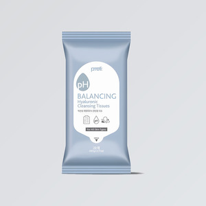 ทิชชู่เปียกแบบแพ็คใหญ่ Prreti Korean K-Beauty Hyalruronik Cleansing Tisyu 20 แผ่น ผลิตในเกาหลี สำหรับดูแลส่วนบุคคลและทำความสะอาดบ้าน - Product Image 2