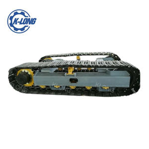 Гидравлическое гусеничное шасси OEM 4-12 тонн со стальными элементами и резиновыми накладками для буровых установок и подъемных рабочих платформ - Product Image 1