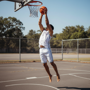 Maillots de basket personnalisés de haute qualité, uniformes d'équipe personnalisables avec tissu respirant et à séchage rapide en 100 % polyester - Product Image 5