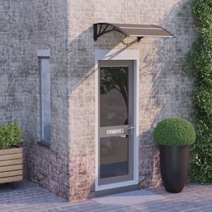 Auvent de porte en polycarbonate noir 31.5 "x 29.5" Accessoire élégant pour gazebo et pergola - Product Image 1