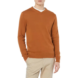 Sudadera Básica de Algodón Mezclado, Estilo Urbano, Cuello en V, Talla Grande, Unisex para Hombre - Product Image 1