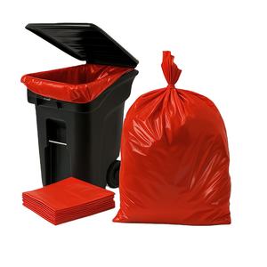 Custom Strong Red 32-45 Gallon Bin Guard Disposable <b>Extra</b> <b>Large</b> HDPE/LDPE Heat Seal Flat Garbage Bags Household Trash Bags - Product Image 2