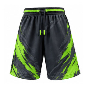 Shorts de basketball élégants avec cordon de serrage à la taille, respirants, 100 % polyester, séchage rapide, évacuation de l'humidité, écologiques, personnalisables pour le sport - Product Image 1