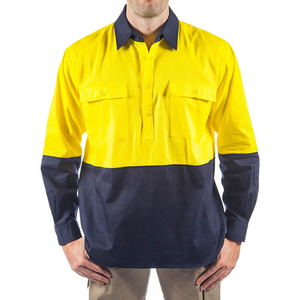 Camisa de Trabajo de Alta Visibilidad con Media Cierre de Botones, en Oferta, Estilo Australiano - Product Image 3
