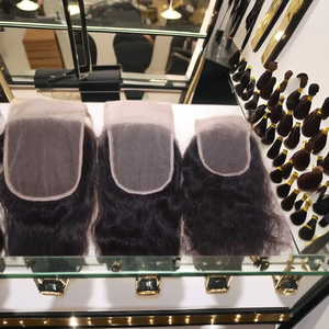 ลูกไม้ใส5x5ปิด100% ผมดิบหยักศกตรงผมตรงลูกไม้บางปิดผมสุดเต็ม - Product Image 1