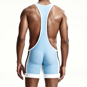Maillots de lutte pour hommes de qualité supérieure, couleur unie, respirants, séchage rapide, vêtements de fitness pour hommes, maillots de sport - Product Image 2