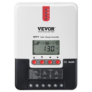 Contrôleur de charge solaire 20A MPPT, affichage LCD, capteur de température d'entrée automatique DC 12V/24V, câble scellé pour chargeur inondé de gel AGM - Product Image 1