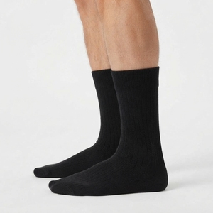 <b>Men</b> Knee High <b>Long</b> <b>Socks</b> Ribbed Stretch Knit <b>Socks</b> Soft Comfortable Casual Wear Custom Logo Wholesale Supplier - Product Image 4