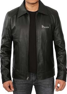 Chaqueta de Cuero Acolchada para Hombre, de Piel de Cordero Auténtica, Color Marrón, con Cuello Alto y Logotipo Frontal - Diseño Personalizado a Bajo Precio - Product Image 6