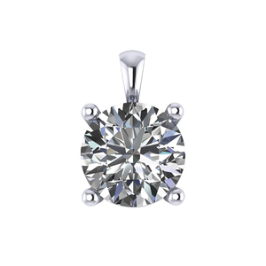 Collar con Colgante de Plata 925, Estilo Vintage, Corte Brillante Redondo, Engaste de Diamantes, Certificado IGI, para Aniversario de Bodas y Regalo - Product Image 3