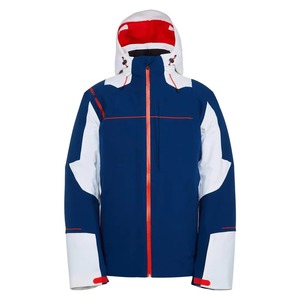 Veste de ski et de snowboard pour homme, imperméable, coupe-vent, bleu marine, blanc, rouge, noir anthracite, jaune fluo, color block, à capuche, Gore-Tex - Product Image 1