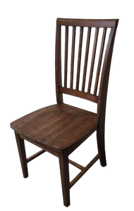 Chaise de salle à manger moderne Lioresea en teck, réglable en hauteur, avec dossier à lattes, pour la maison et la restauration - Product Image 6