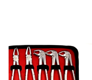Ensemble de forceps d'extraction dentaire manuels ergonomiques de précision professionnelle, 10 pièces, en acier inoxydable argenté, pour molaires supérieures et inférieures et dents de sagesse - Product Image 6