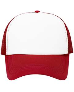 Casquette de camionneur personnalisée rouge et blanche, dos en mesh, fermeture snapback réglable, respirante, devant en mousse polyester, logo personnalisé, casquette de baseball - Product Image 1