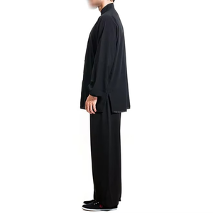 ชุดฝึกกังฟูมืออาชีพ ผ้าฝ้าย 100% ระบายอากาศได้ดี แห้งเร็ว คุณภาพสูง ชุดศิลปะการต่อสู้ พร้อมโลโก้ด้านหน้า - Product Image 2