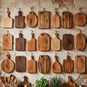 Tabla de cortar cuadrada de madera de acacia con mango, apta para lavavajillas, para carne y frutas - Product Image 2