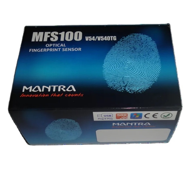 High Quality USB 2.0 Single Fingerprint Biometric Scanner Mantra MFS100 with Multi-OS Support 600x600 DPI 1 Year Warranty