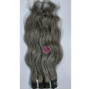 ชุดต่อผมลอนเกลียวสีเกลือพริกไทย 100 กรัม Arrow Exim ผมแท้แบบเวอร์จิ้น ขายส่ง - Product Image 1