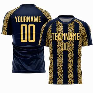 Maillots de football personnalisés par sublimation 100% polyester respirant à séchage rapide, uniformes d'équipe pour adultes, motif 3D, tissu 260g - Product Image 5
