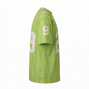 Custom Light <b>Green</b> 100% Polyester <b>Mesh</b> Football Jersey Wholesale Blank Team Sportswear Short Sleeve Men Football Uniform Plus - Product Image 2