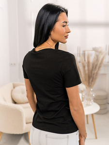 T-shirt décontracté personnalisable de haute qualité pour femme, col rond, imprimé, coupe ajustée, manches courtes, grande taille, respirant, séchage rapide, 100 % coton - Product Image 3