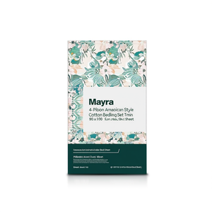 Mayra 4-Piece American Style Cotton Hotel <b>Bedding</b> Set High 90x100 Inch Double King Twin Solid Floral Solid Color Bed <b>Sheet</b> - Product Image 2